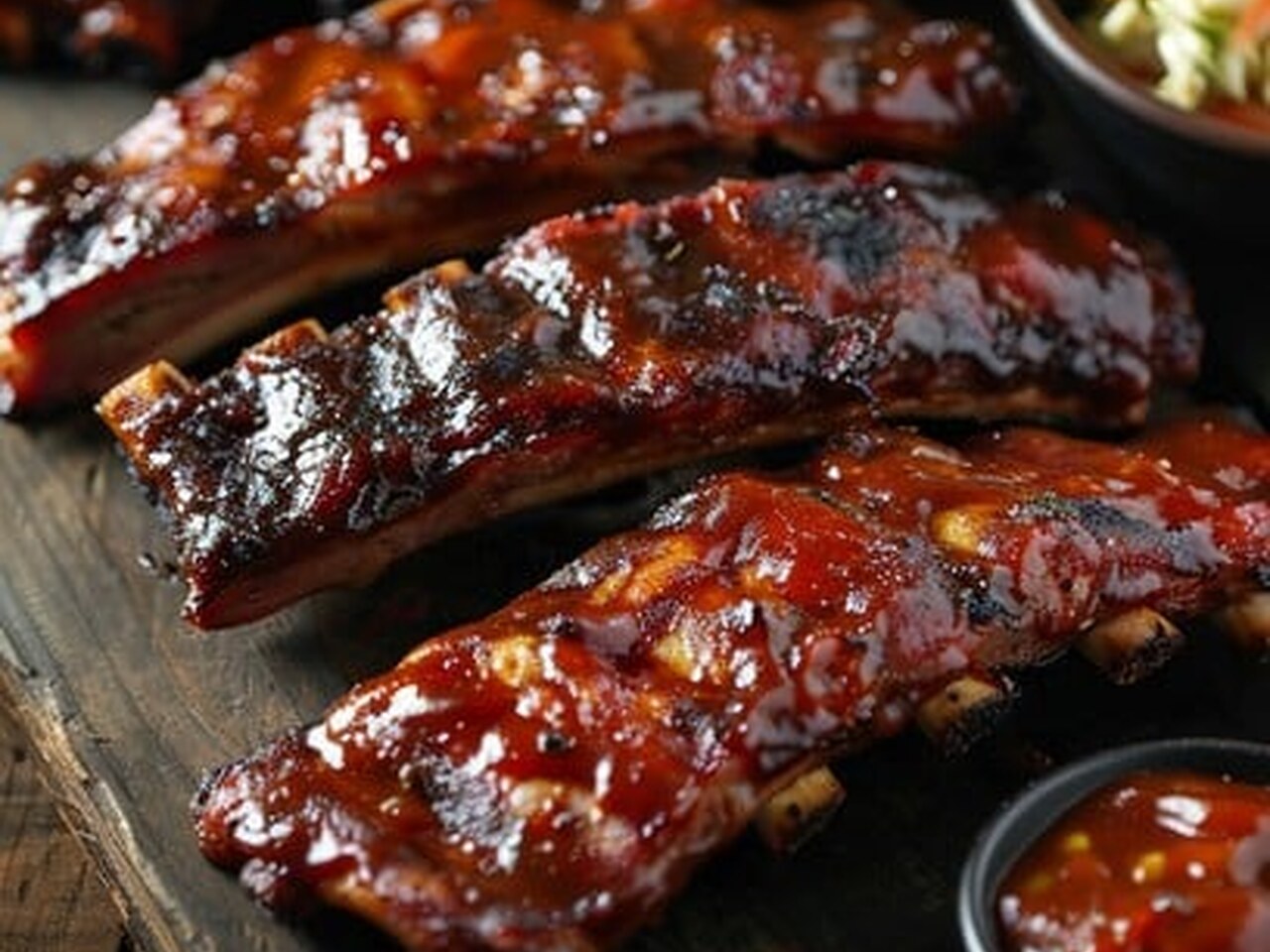 Grilled ribs platter at Il Forno Mediterranean restaurant